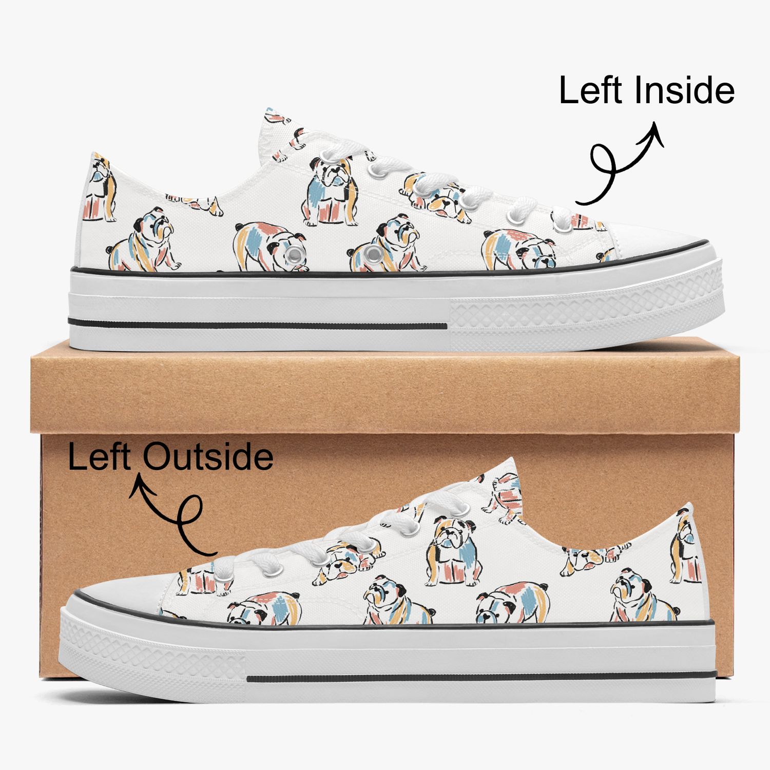 Bulldog Love Canvas Sneakers