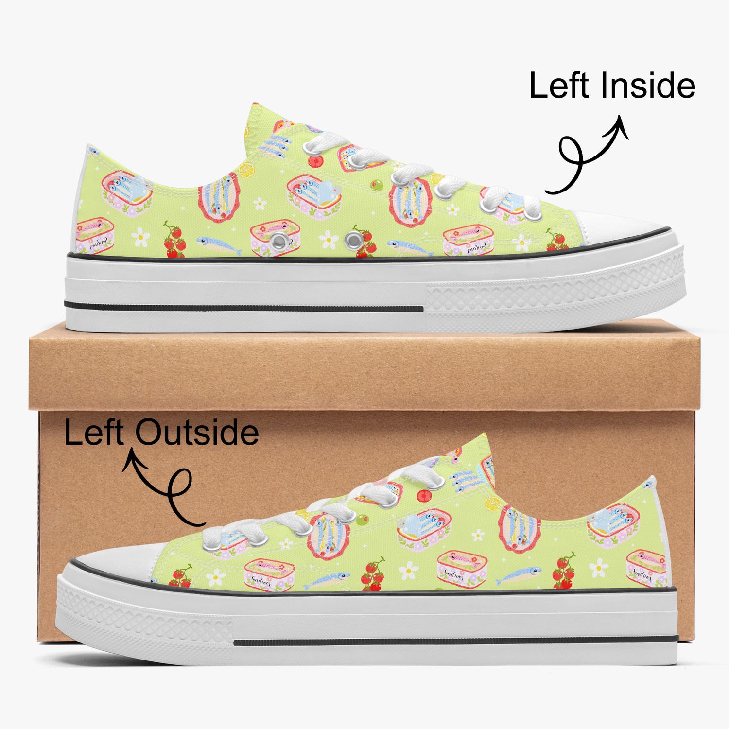 Sardines and Tomatoes Canvas Sneakers