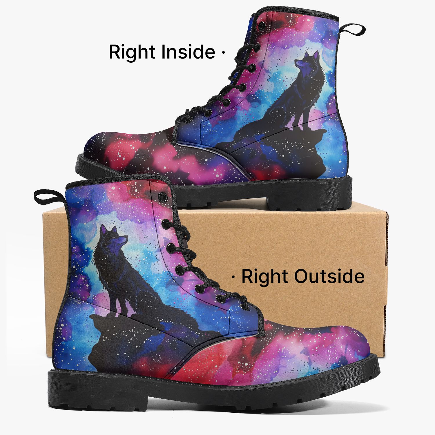 Galaxy Wolf leather boots