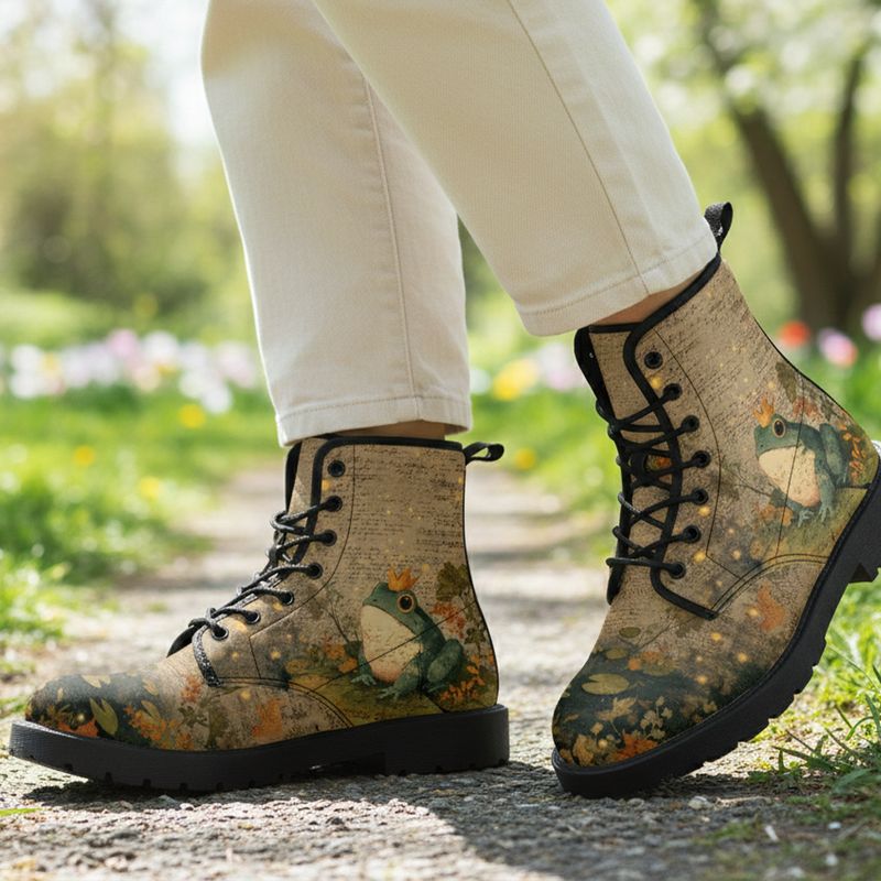 Vintage Frog Prince leather boots