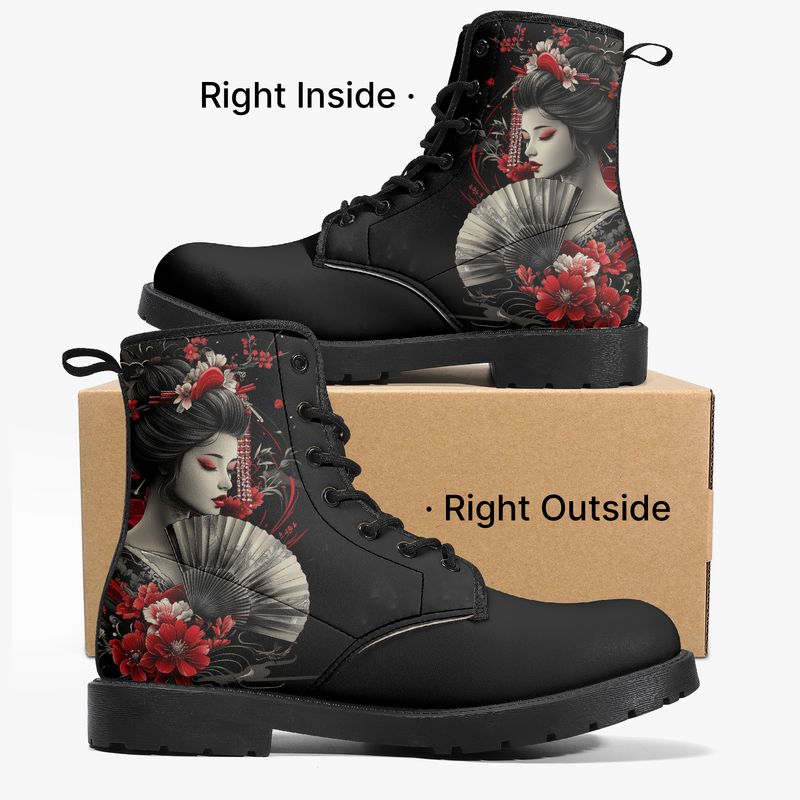 Geisha Elegance Leather Boots