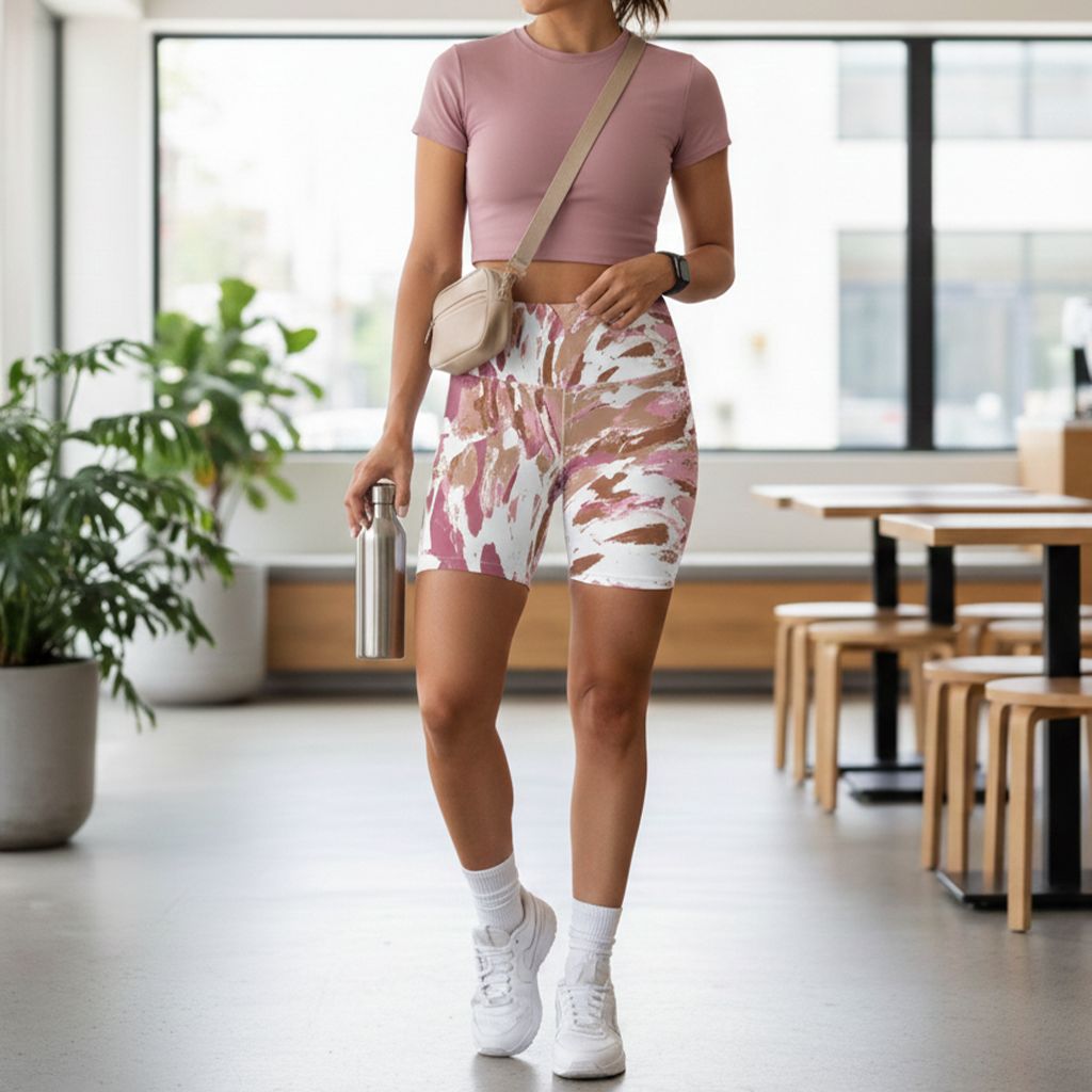 Short yoga shorts - RoseAura Motion