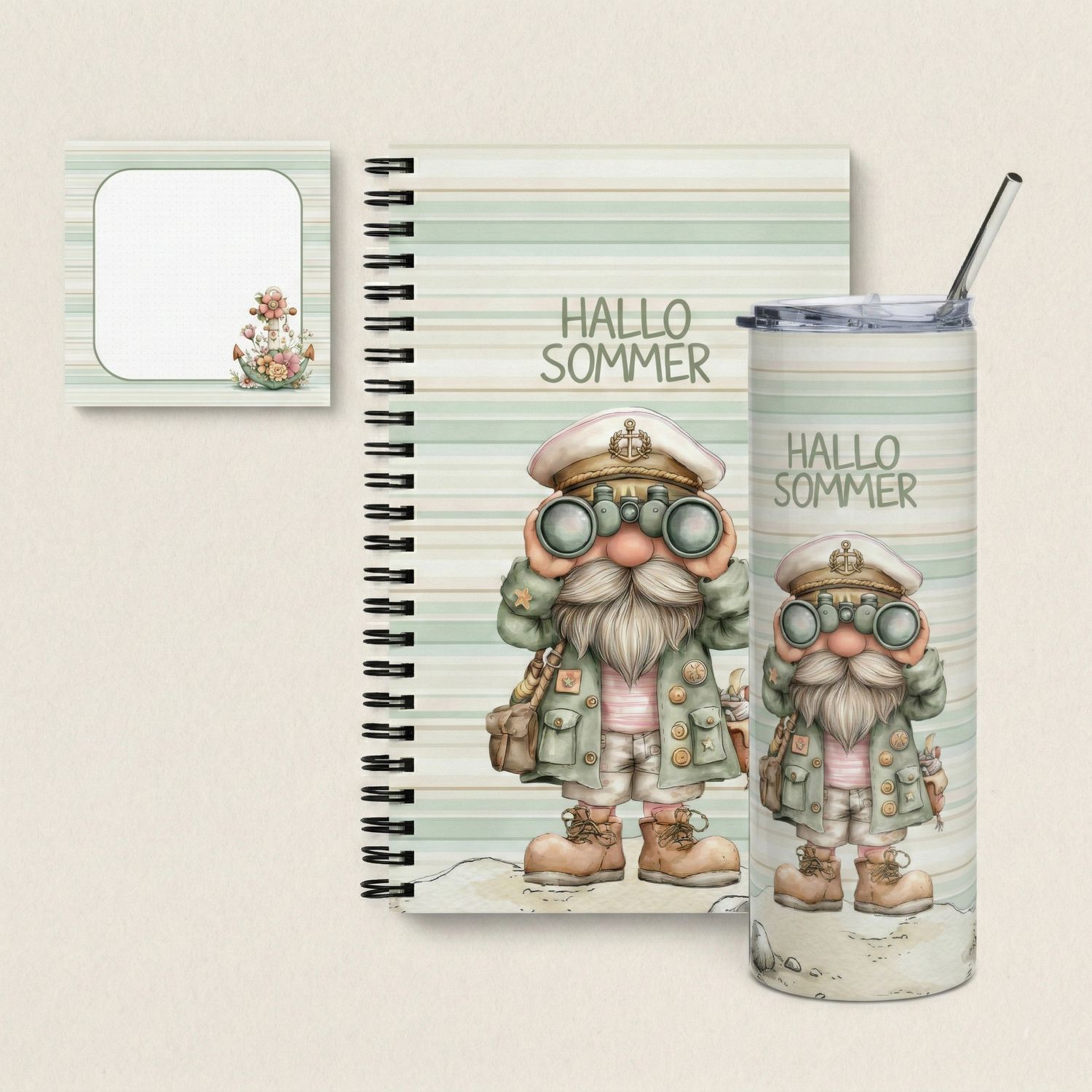 Spiral notebook with forest animals