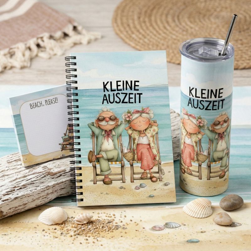 Spiral notebook with forest animals