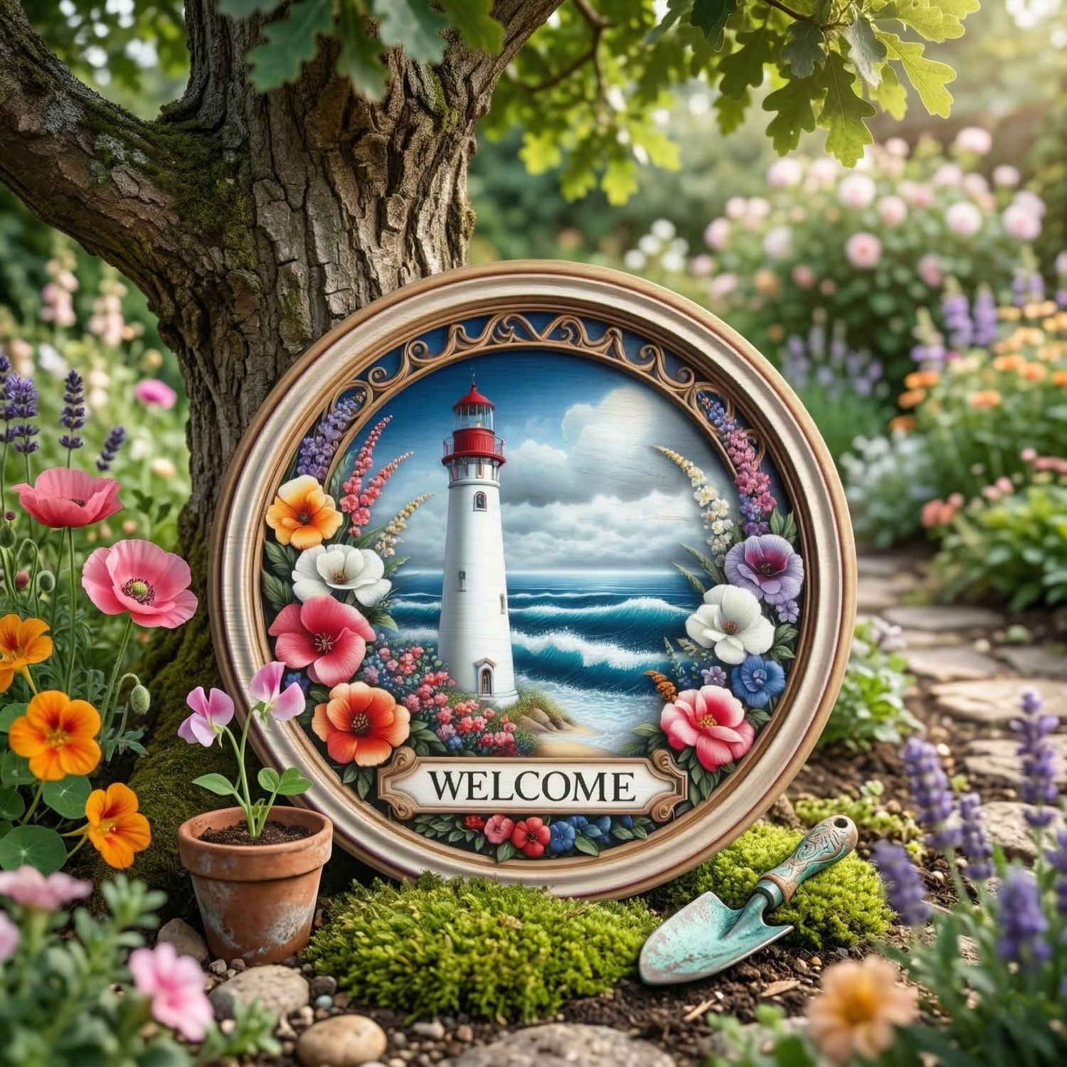 Coastal Magic Lighthouse – Welcome Decorative Sign