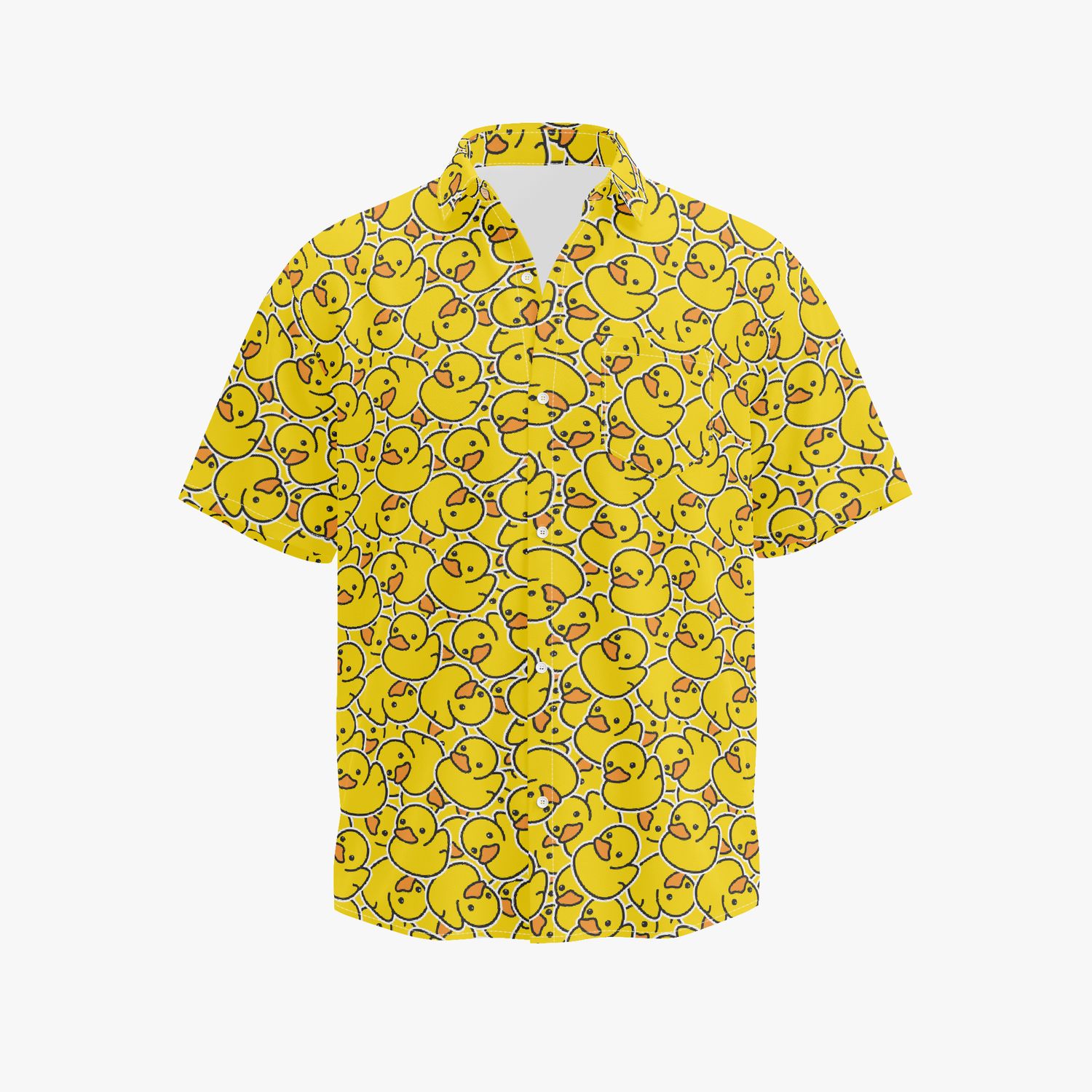 Yellow duck pattern fun shirt