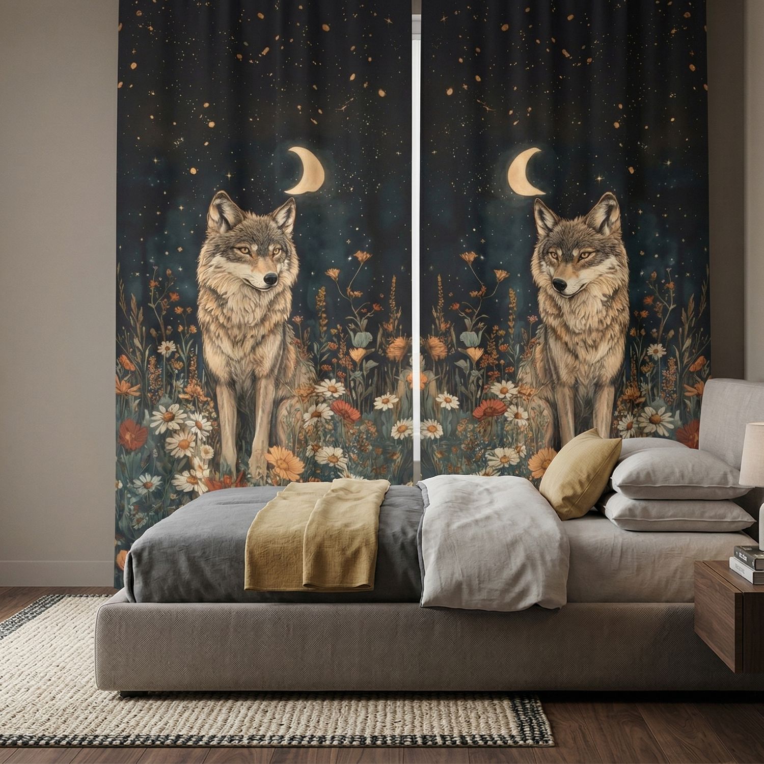 Moon Spirit – Wolf Blackout Curtains
