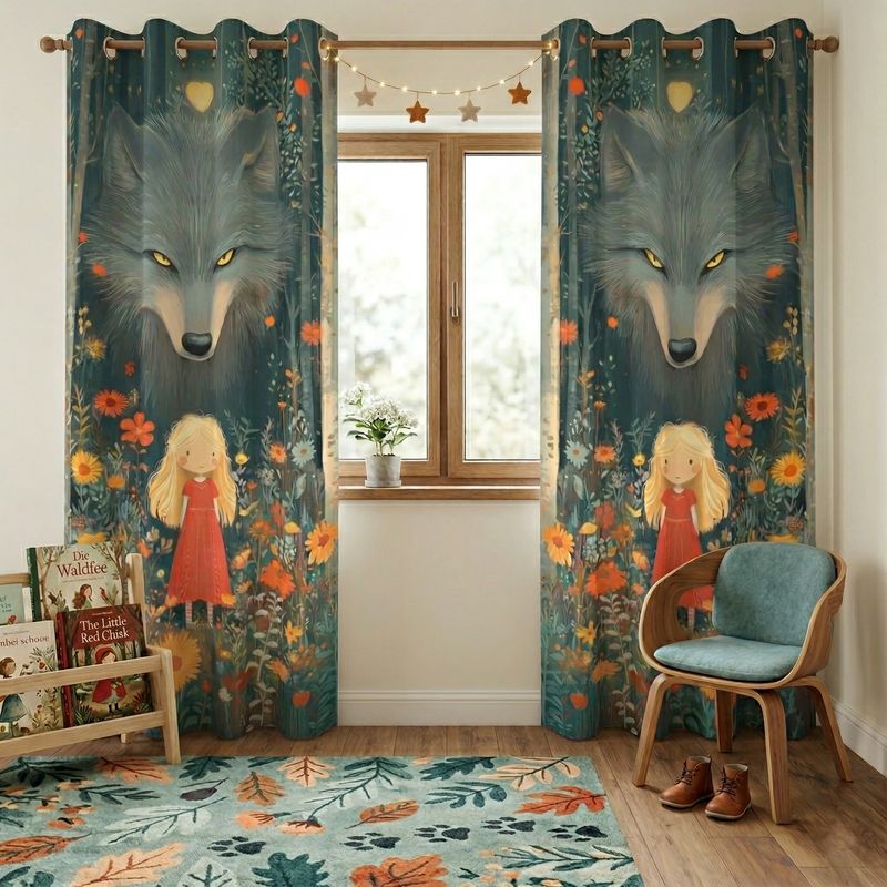 Forest Guardian – Wolf Tales Blackout Curtains