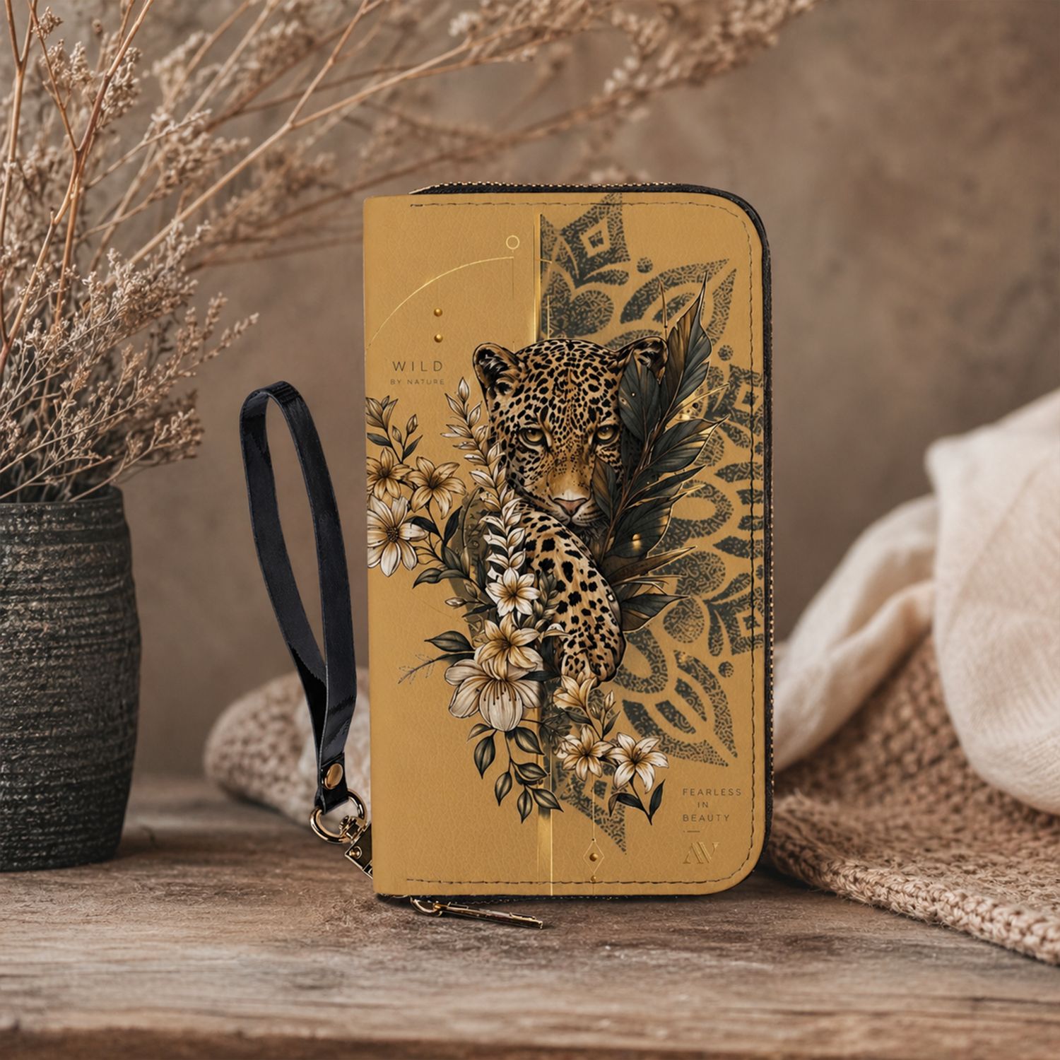 Leopard Wallet Boho Floral