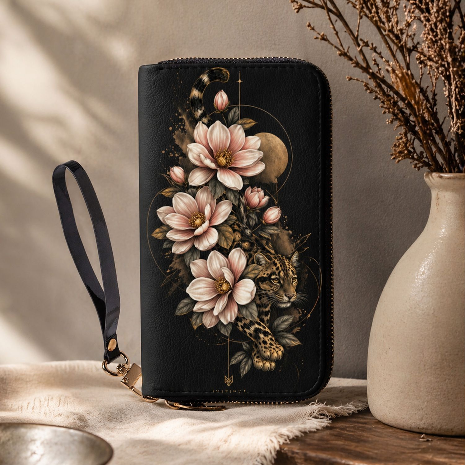 Leopard Print Floral Elegant Wallet