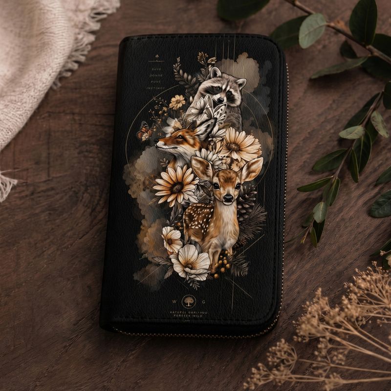 Animal Purse Woodland Animals Floral