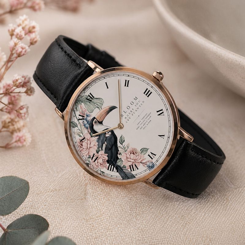Women's Watch Toucan Floral - Rose Gold