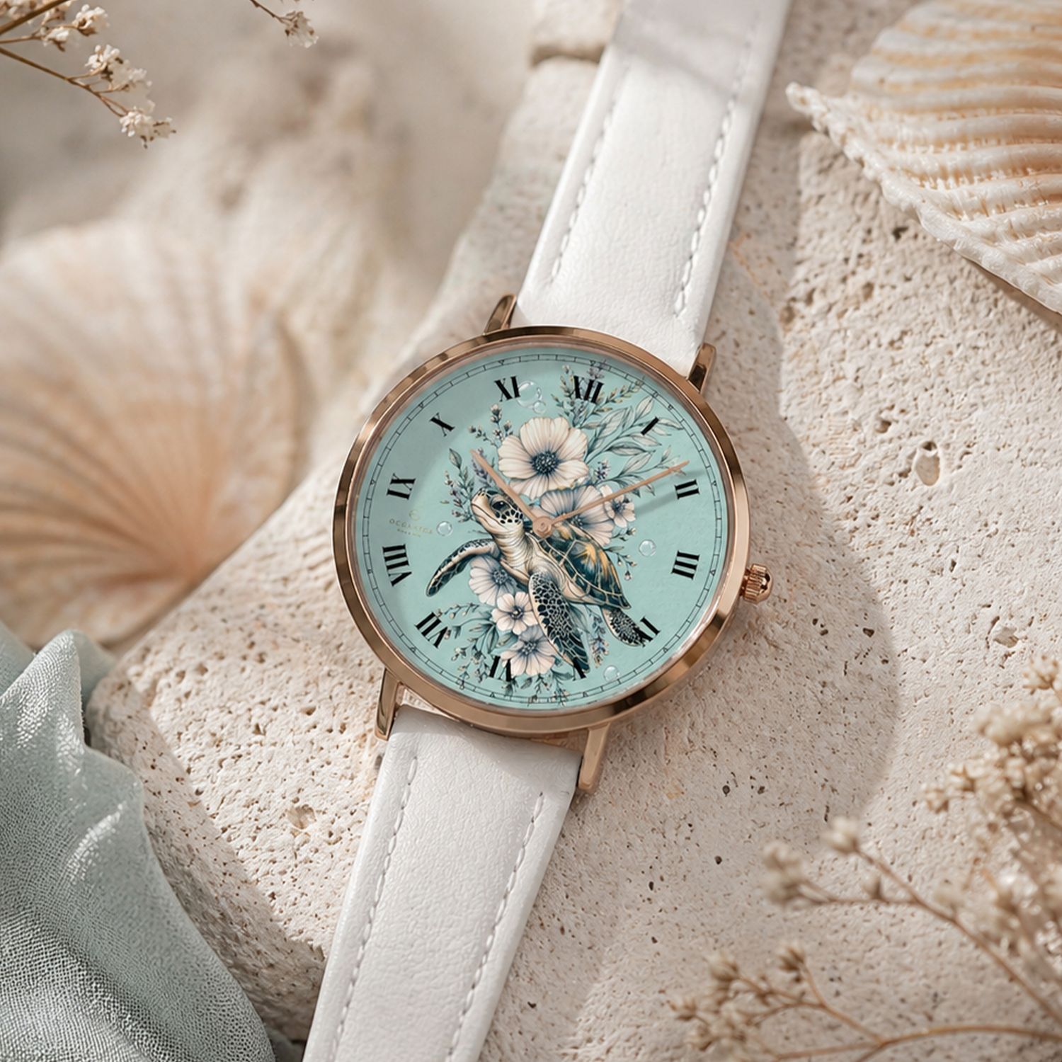 Ladies' Wristwatch Turtle Floral - Rose Gold