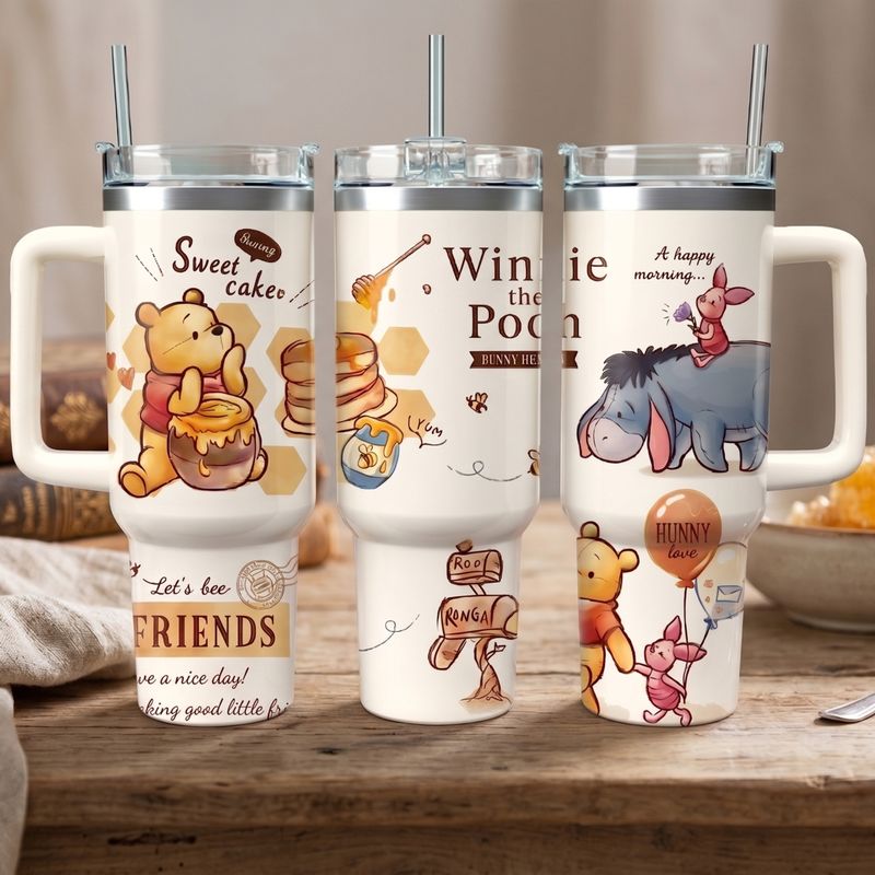 Winnie the Pooh Thermal Mug with Honey Design