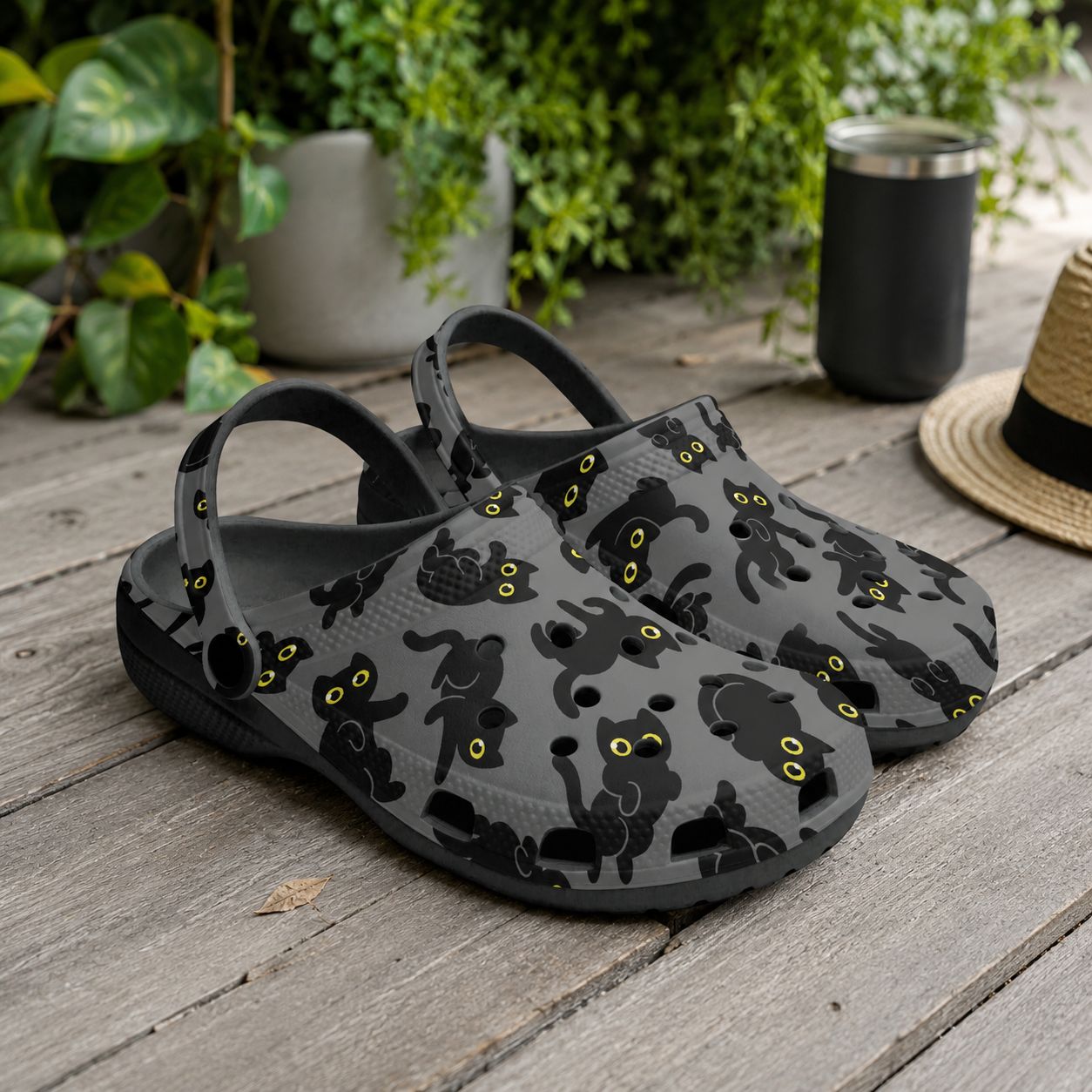 Black Cat Clogs – Comfortable Casual &amp; Garden Shoes