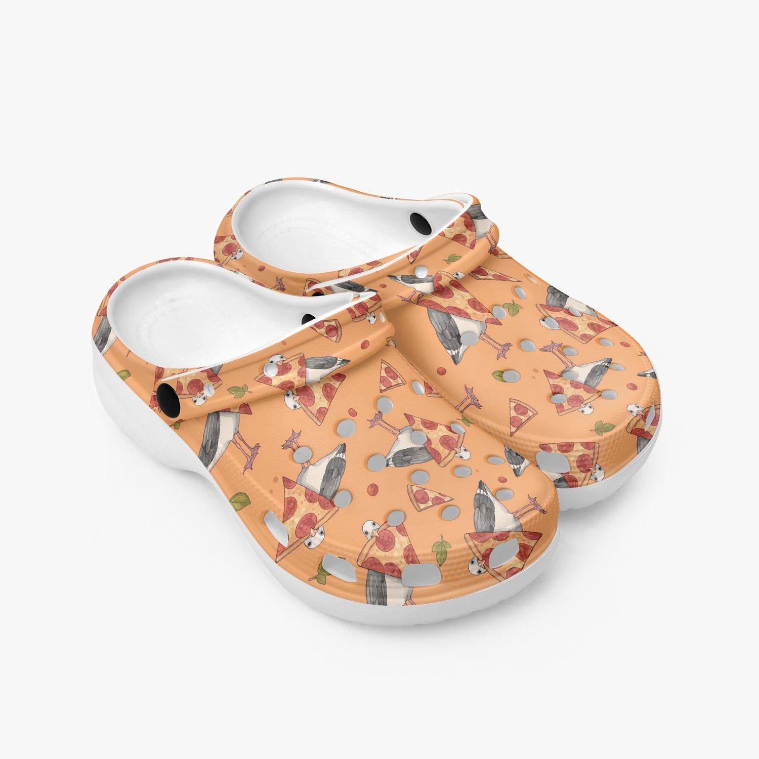 Platform Clogs: Pizza &amp; Seagulls – Fun Summer Slip-On Shoes
