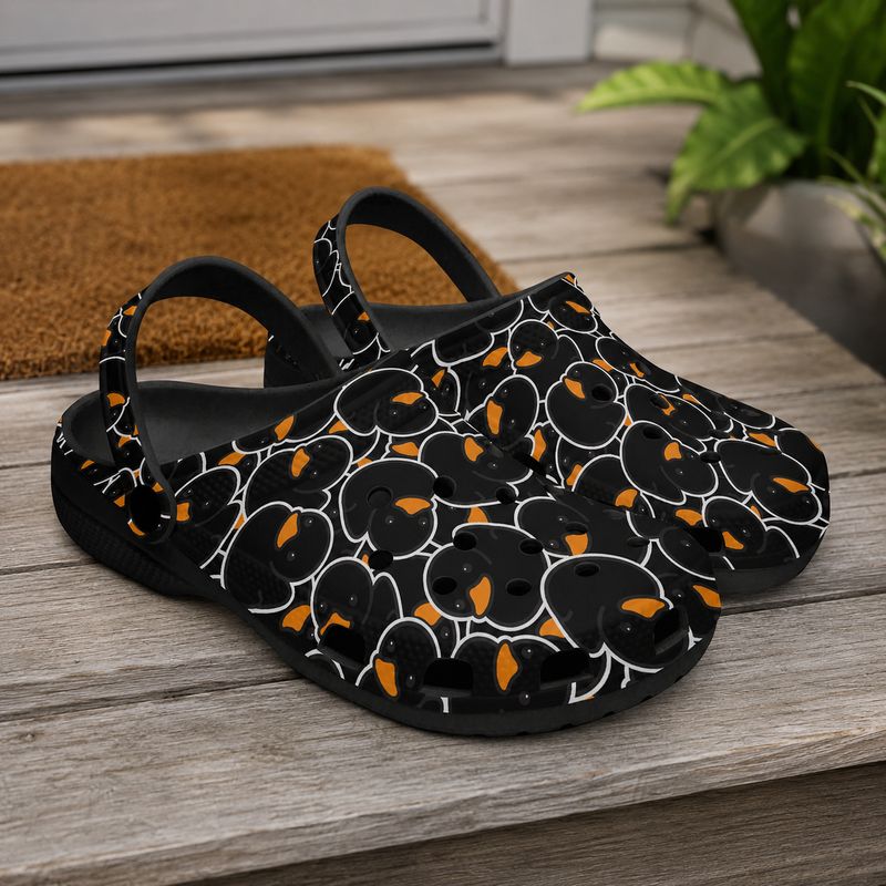 Fun Clogs with Duck Pattern – Comfortable Casual &amp; Garden Shoes