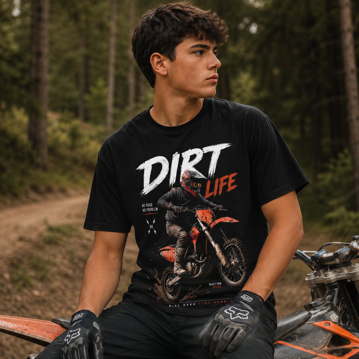 Dirt Life Motocross T-Shirt – Cool Enduro &amp; Motocross Shirt for Riders