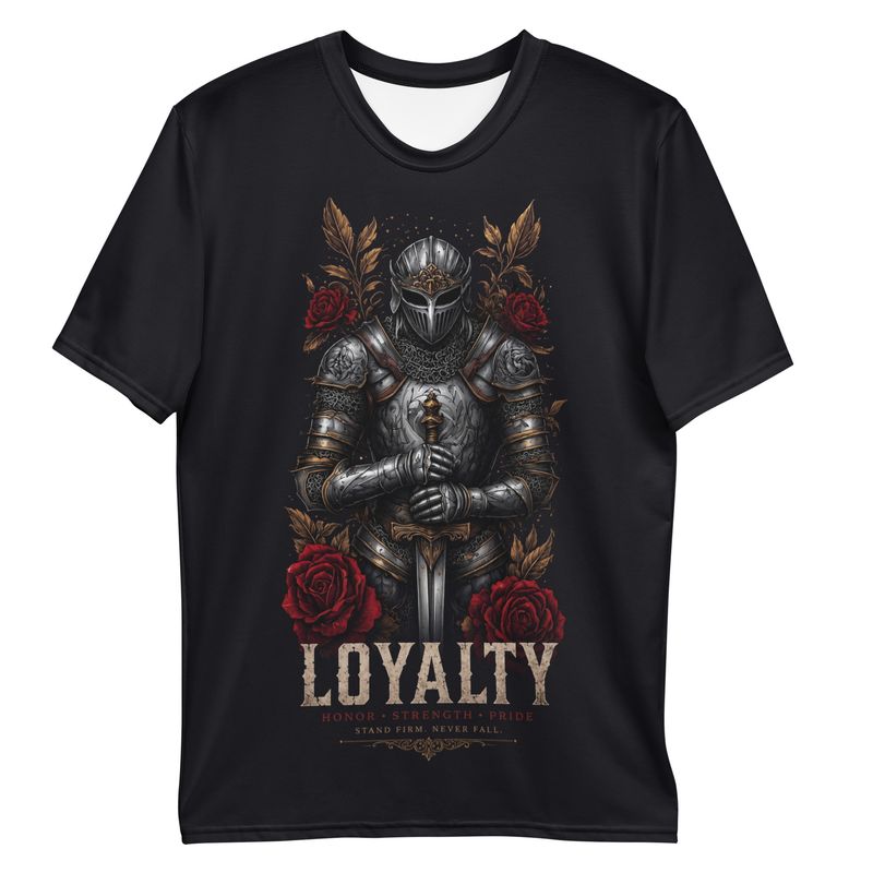Loyalty Knight T-Shirt – Medieval Knight Shirt for Honor, Strength, &amp; Loyalty