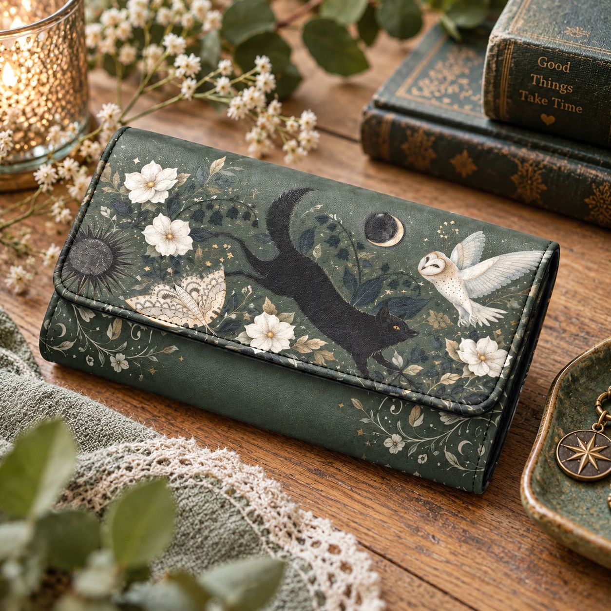 Women's Fox &amp; Owl Wallet – Faux Leather Wallet