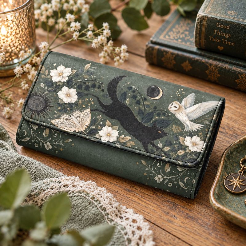 Women's Fox &amp; Owl Wallet – Faux Leather Wallet
