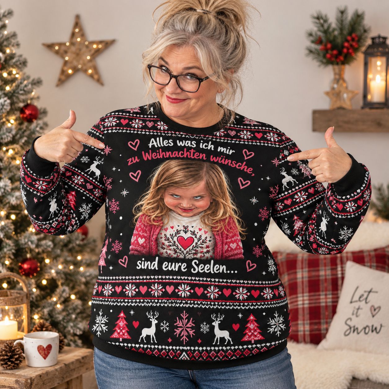 Funny Christmas sweater "All I Want for Christmas"