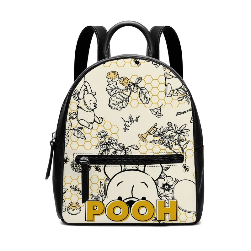 Winnie the Pooh Mini Backpack for Women – Faux Leather