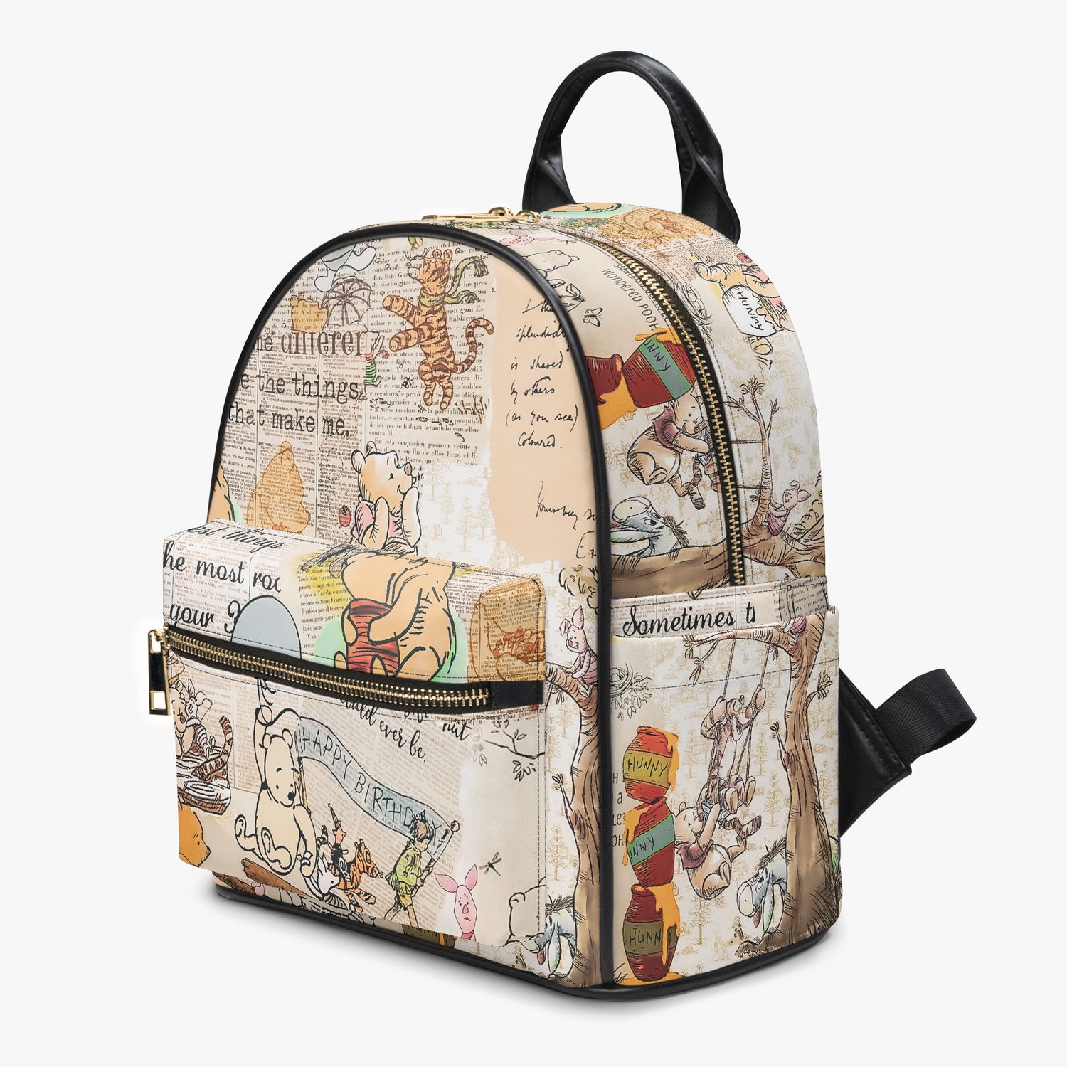 Vintage Winnie the Pooh Backpack for Women – Faux Leather