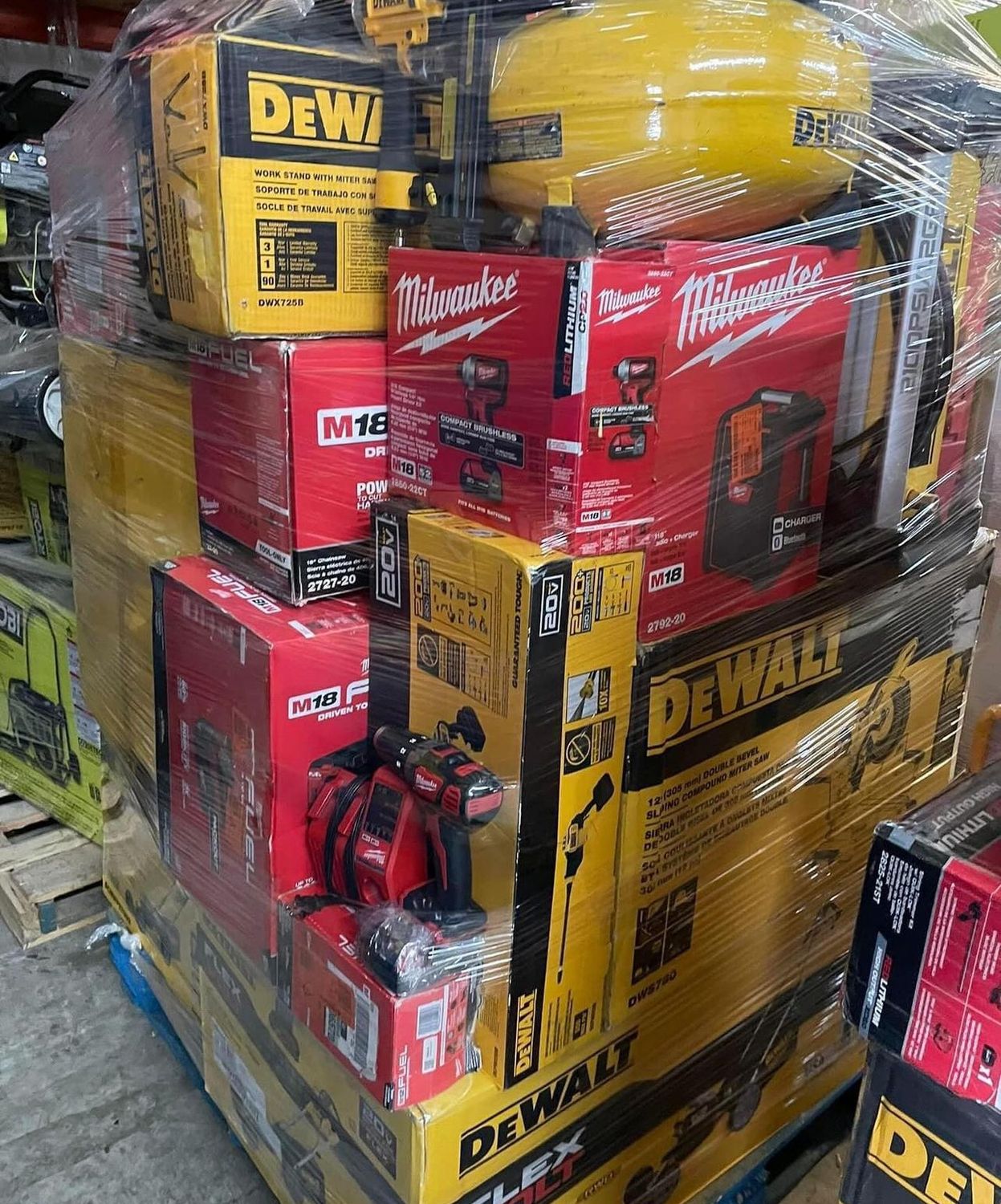 DEWALT AND MILWAUKEE TOOL PALLET K12