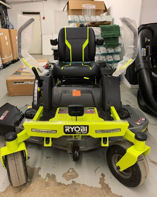 Ryobi 48V HP Electric Riding Zero-Turn Mower – 54" Deck – New / Open-Box – Fully Equipped