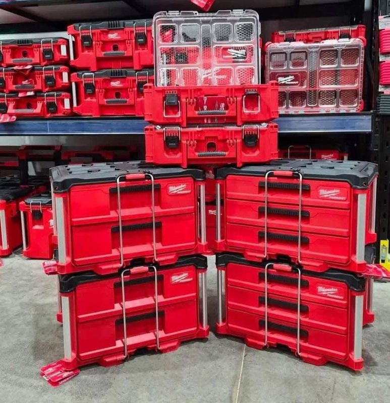 Milwaukee PACKOUT Storage System – 40 Units – All Brand New – Mixed Set (Half Small Organizers, Half Large Drawer Units)