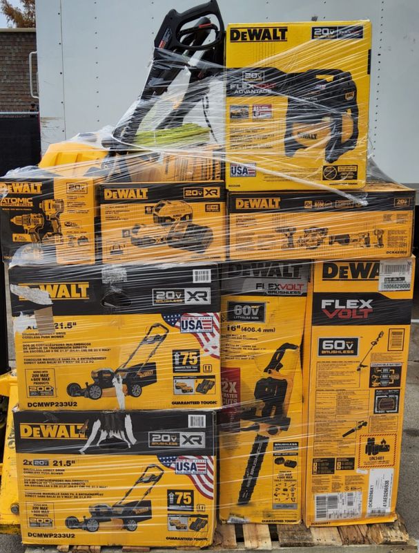 DEWALT Outdoor &amp; Power Tool Pallet – 60 Items (All New)