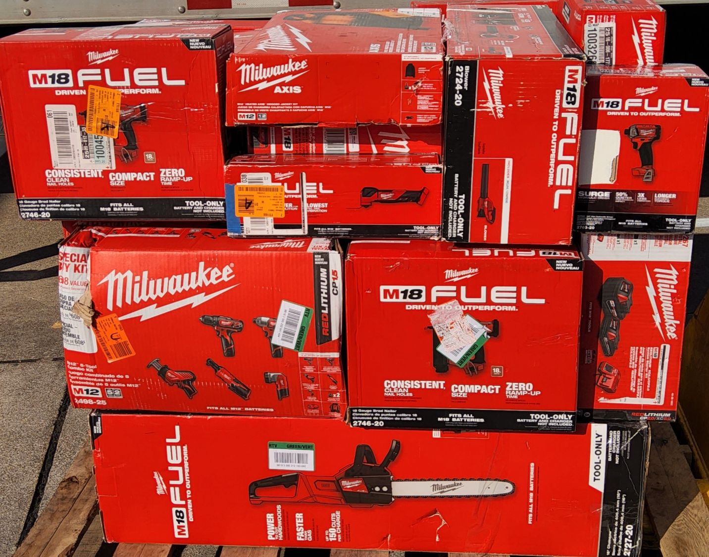Milwaukee M18/M12 FUEL Power Tool Pallet – 60 Items (All New)