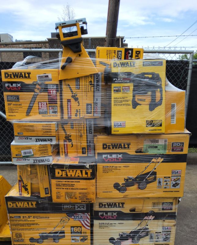 DEWALT Heavy-Duty Outdoor &amp; Power Tool Pallet – 60 Items (All New)