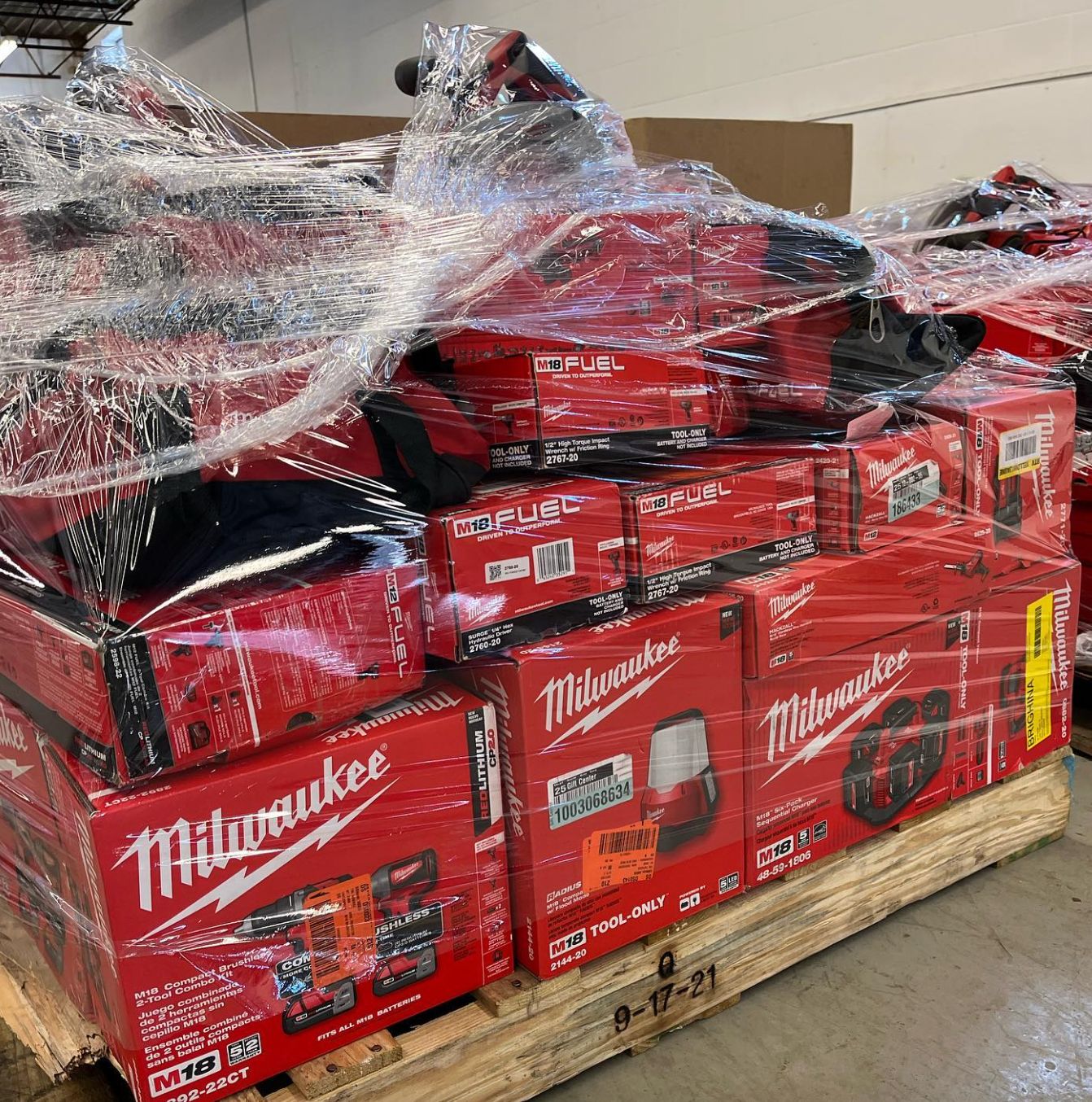 Milwaukee Mixed Tool Pallet – 45 Items (All New, M18/M12 Mix)