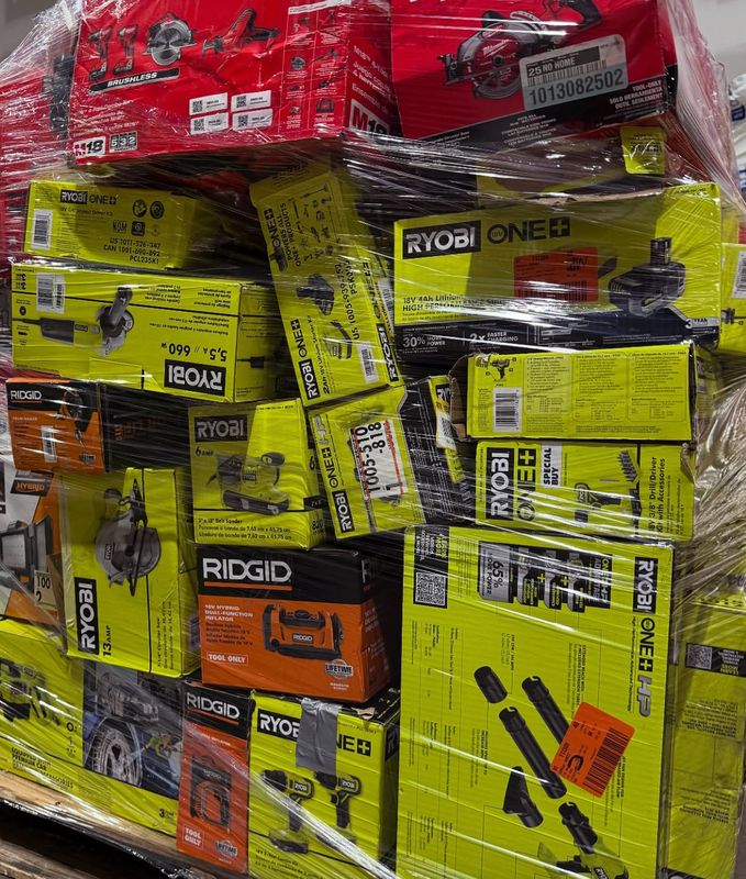 Ryobi &amp; Ridgid Power Tool Pallet – 60 Pieces (All New)