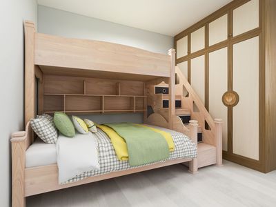 Letto a castello in rovere massello