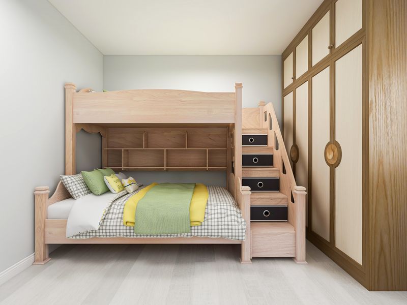 Letto a castello in rovere massello