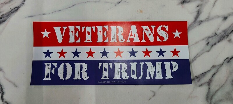 Veterans for Trump Bumper Sticker