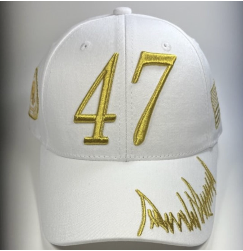 Trump 47 Gold Embroidered Hat