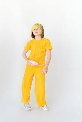 SAMPLE. Yellow Solid Jumpsuit