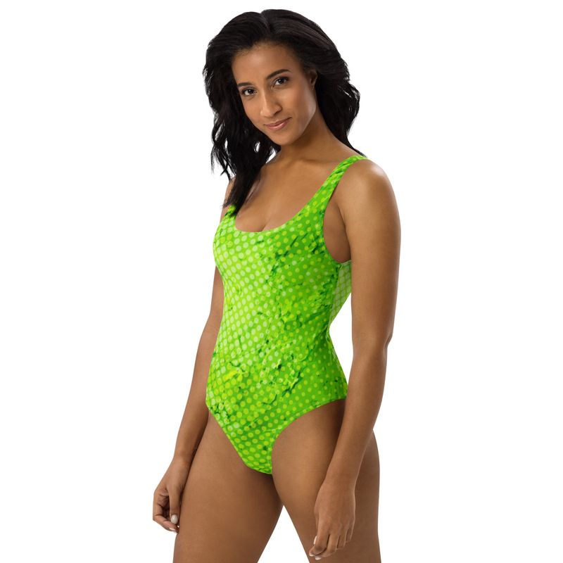 Electric Green One-Piece Swimsuit