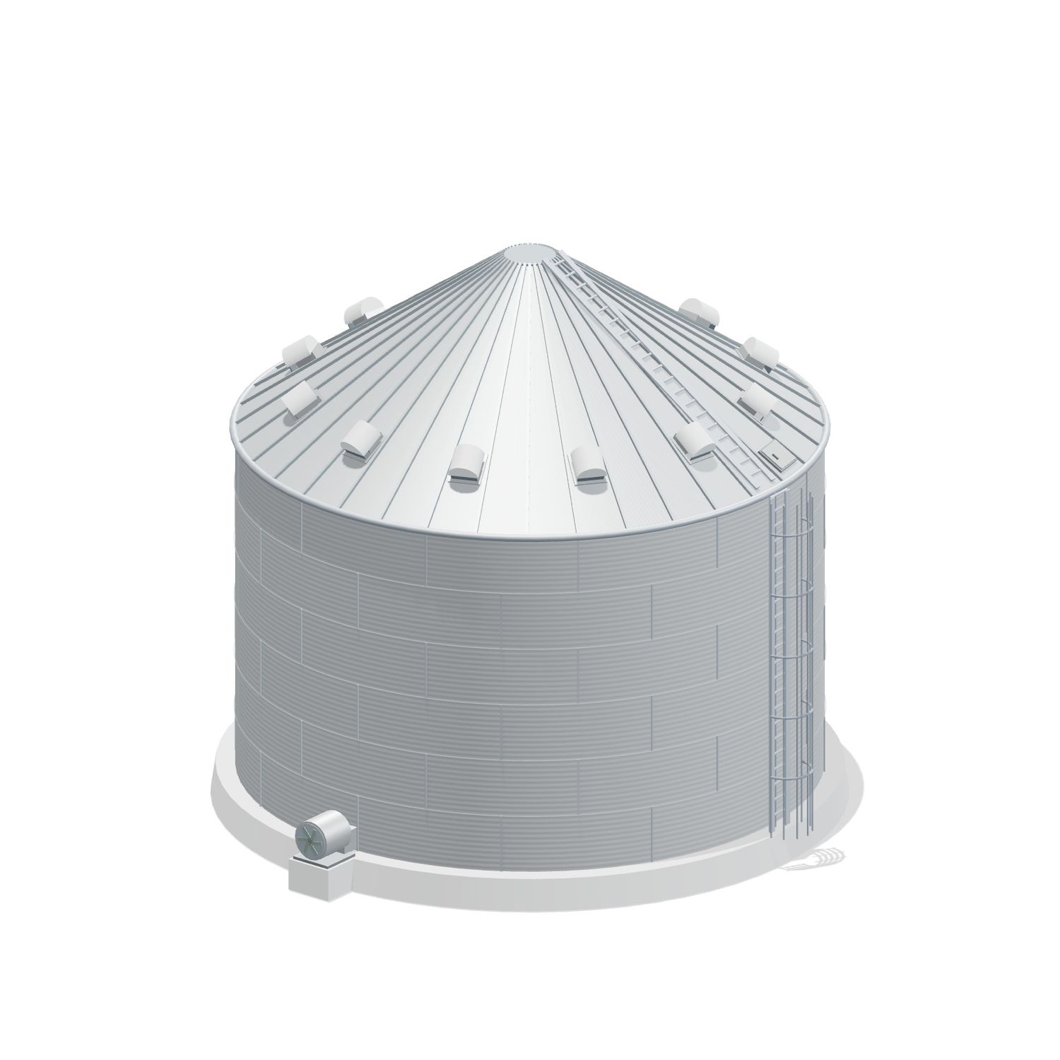36' 6 Ring Farm Grain Bin 21667 BU