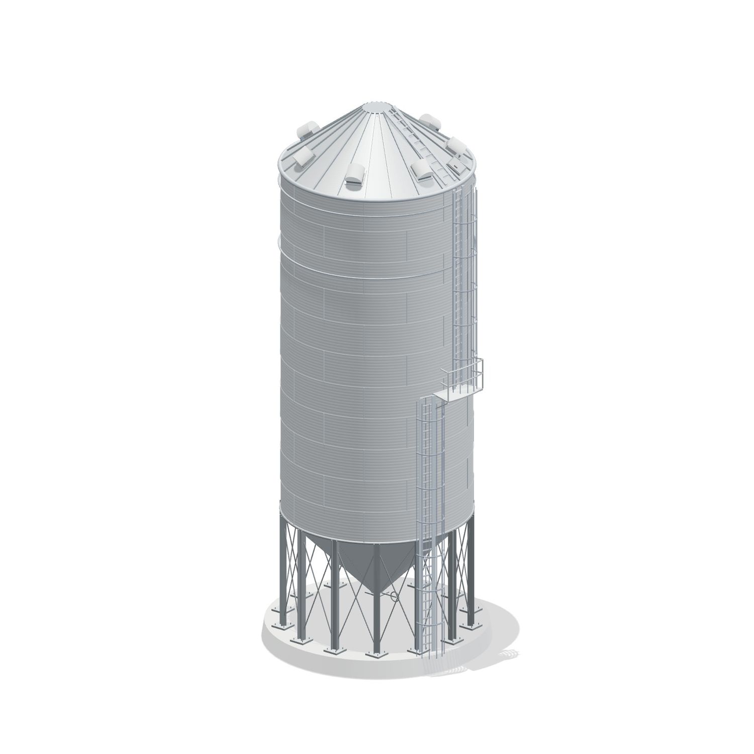 21' 11 Ring Heavy Duty 45 Hopper Bin 13359BU