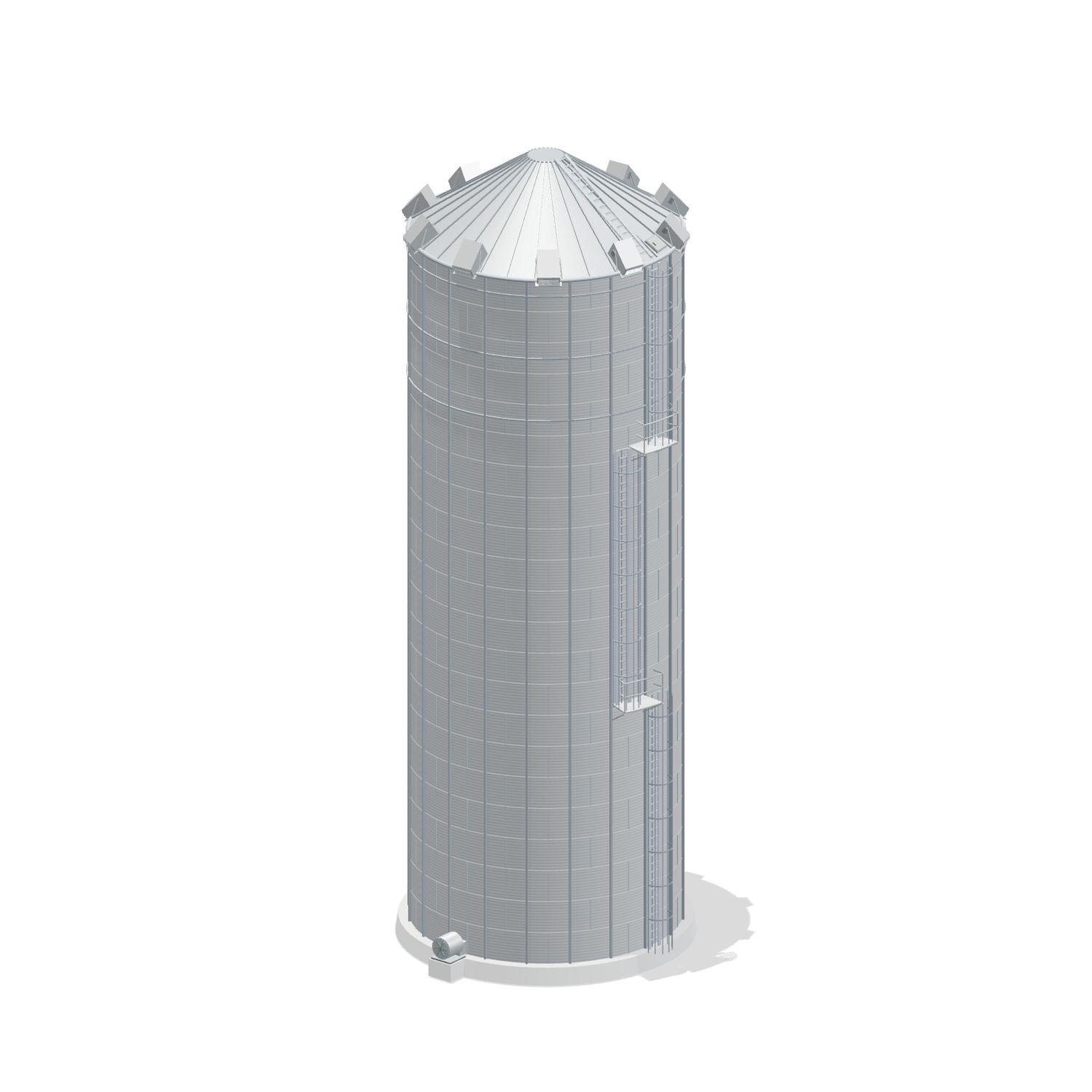 30' 22 Ring Commercial Grain Bin 49682 BU