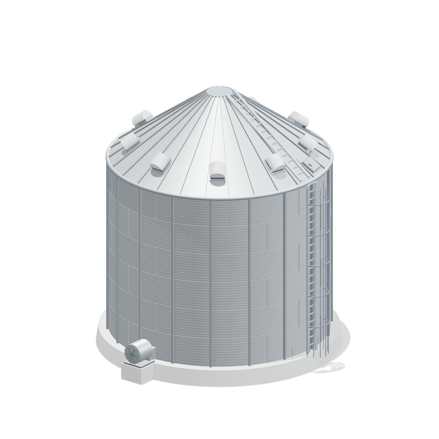 27' 6 Ring Stiffened Grain Bin 11805 BU