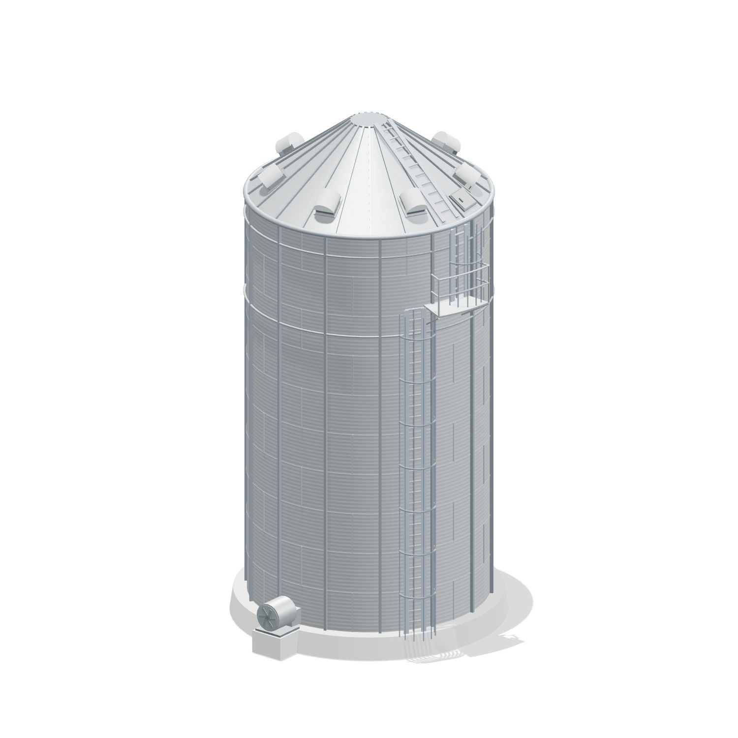 21' 10 Ring Stiffened Grain Bin 11269 BU