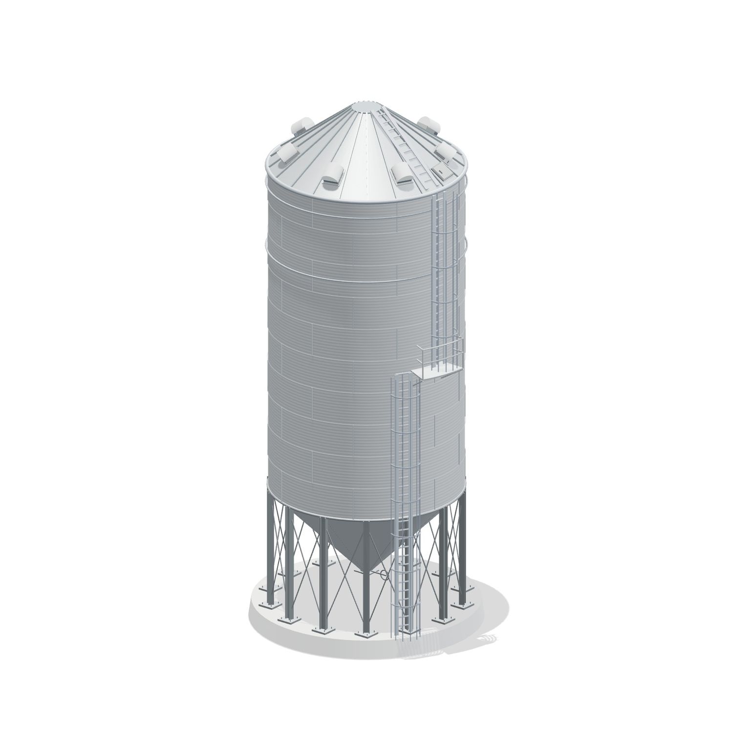 21' 10 Ring Heavy Duty 45 Hopper Bin 12289BU