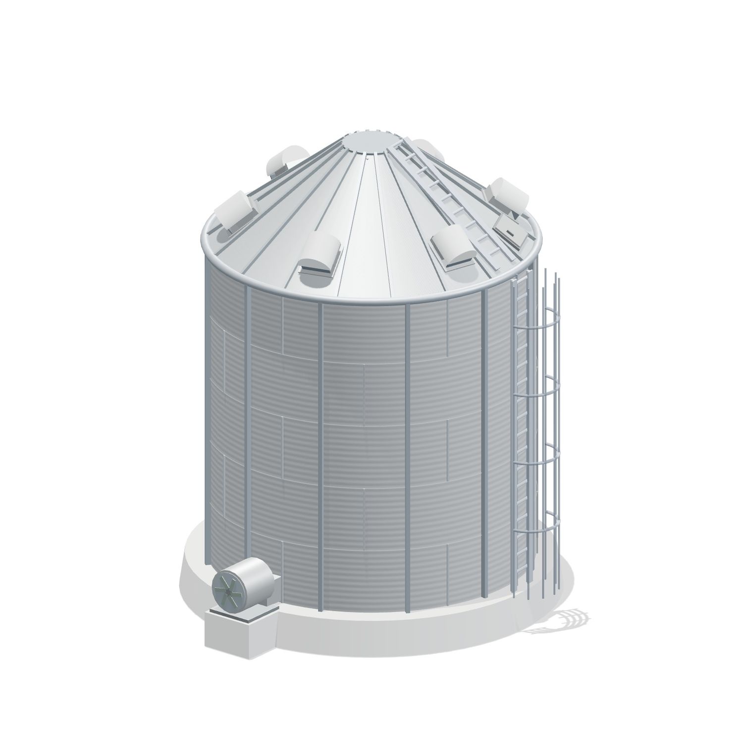 18' 5 Ring Stiffened Grain Bin 4291 BU