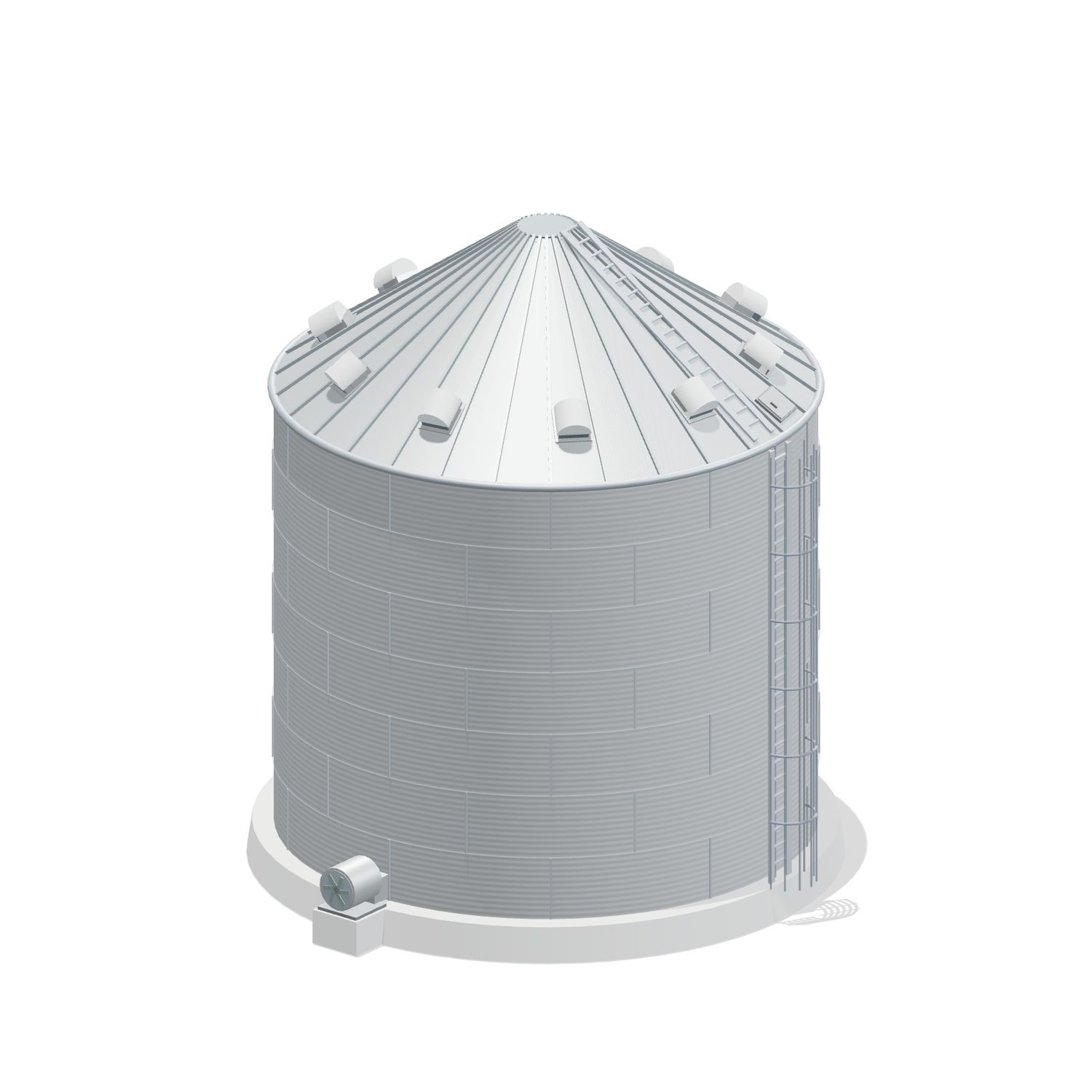 30' 7 Ring Farm Grain Bin 16916 BU